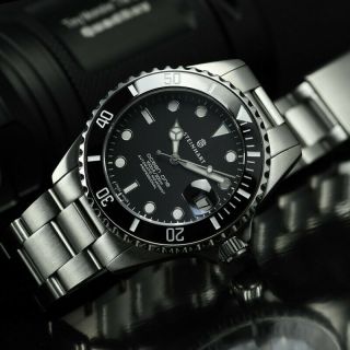 Steinhart Ocean One 39 Black Engraved Ceramic Swiss Made Submariner Dive Watch