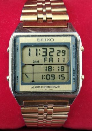 Seiko A714 - 5060,  Vintage Watch Lcd,  Alarm,  Work,  Battery,  Made In Japan