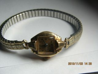 Vintage Ladies Driva Geneve Watch 14k Gold Mechanical
