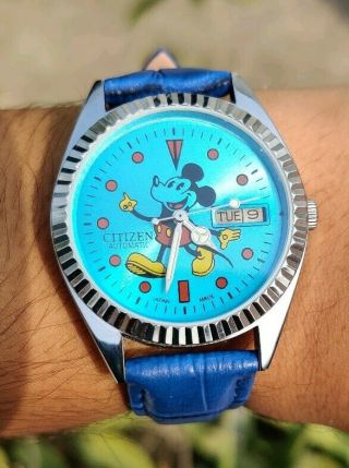 Vintage Citizen Mickey Mouse Cartoon Character Automatic Movement No.  8200 Watch.