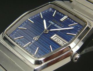 Seiko Lord Quartz (full) 1978 Vintage Mens Blue Watch 7853