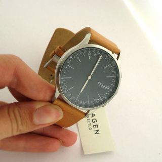 Skagen Skt1200 Stainless Leather Band Hybrid Smart Watch Not