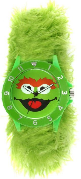 Sesame Street Oscar The Grouch Furry Slap Watch By Viva Time