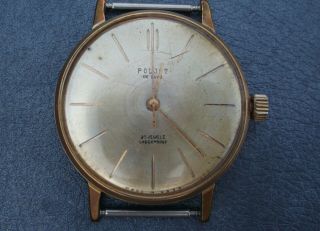 Vintage Poljot De Luxe 2209 Mens Watch,  23 Jewels,  Gold Plated,  Ussr