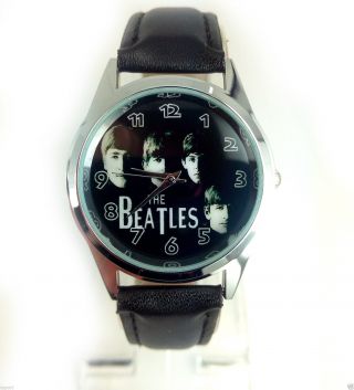 The Beatles Round Watch Stainless Steel Fashion Music Uk