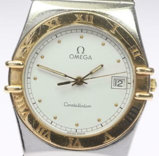 Omega Constellation Date Stainless/solid Gold Quartz Men 
