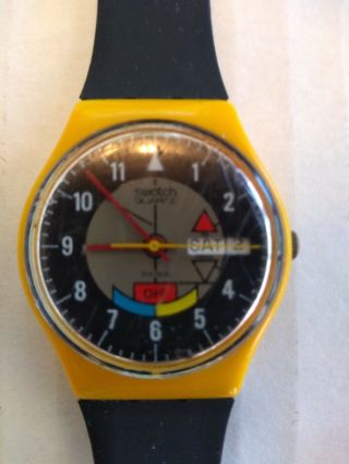 Swatch Watch 1985 Yamaha Racer Gj700 - Battery And Strap