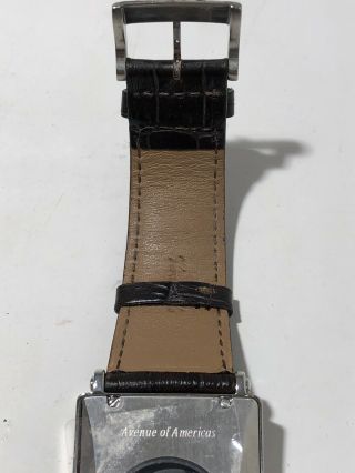 Gevril Men ' s 5070 Avenue of Americas Automatic Brown Leather Wristwatch 6