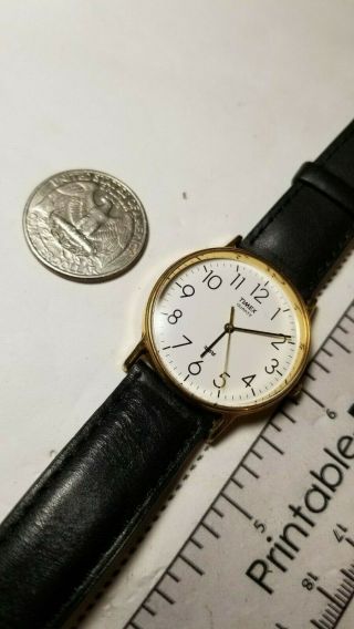 Timex Mens Vintage Water Resist Watch Easy Reader Batt 9 - 26 - 19 Gold Tone