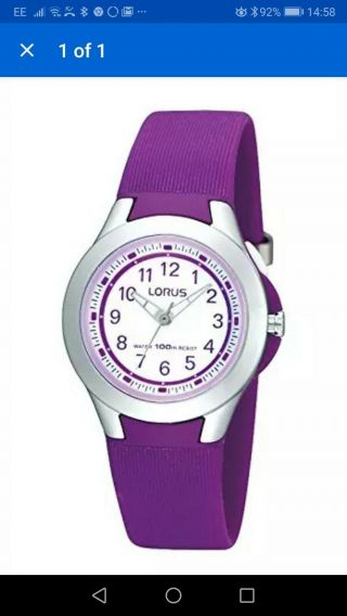 Lorus Unisex Child Analogue Quartz Watch With Pu Strap R2313fx9