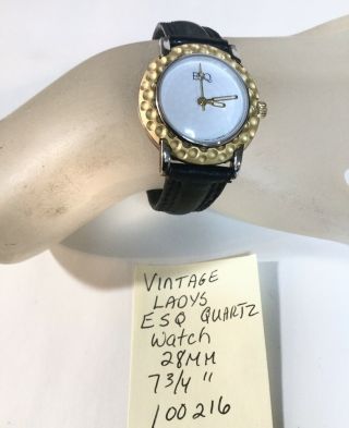 Vintage Ladys Esquire Esq Swiss Quartz Watch 28mm 100216