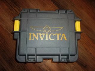 Large Invicta 3 Spot Heavy Duty Watch Case - Gray & Yellow