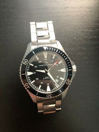 Hamilton Khaki Navy Scuba Automatic Black Mens Watch H82335131 Bracelet