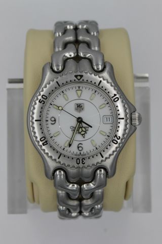 Tag Heuer Link Sel Mens Automatic Chronometer Watch Wg5113 White Silver Ss