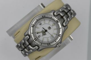 Tag Heuer Link SEL Mens Automatic Chronometer Watch WG5113 White Silver SS 6