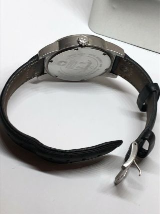 WENGER 7290X Men ' s Leather Analog Dial Quartz Watch Morning Use Au3 3