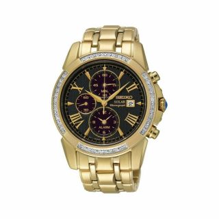 Mens Seiko Diamond Le Grand Sport Chronograph Solar Watch Ssc314 Aus - Rrp $1050
