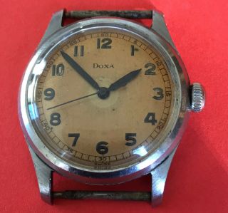 Doxa 1940s,  Military Style Vintage Swiss Watch.