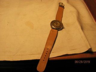 1914 WW 1 trench watch as found/complete/not running/wire lugs/sterling case/ 2