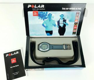 Polar A5 Fitness Workout Heart Rate Monitor Watch W/new Battery,  Strap & Box
