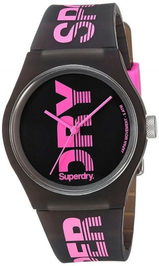 Superdry Ladies Analogue Quartz Watch With Silicone Strap Syl189bp