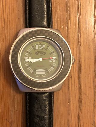 Fossil Watch Men Fsl Green Dial Stainless Steel 100m Gray Bezel Quartz Watch