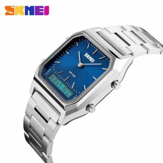SKMEI Men ' s Gift Watch Multifunction Waterproof Stainless Steel Watch 4