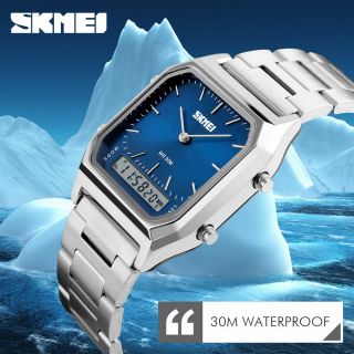 SKMEI Men ' s Gift Watch Multifunction Waterproof Stainless Steel Watch 5