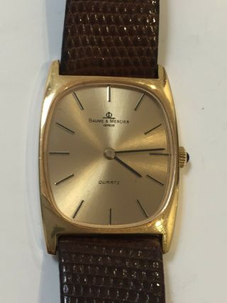 Vintage Baume & Mercier Swiss Geneve 18k Solid Gold Watch