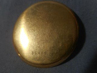 Vintage Men ' s 18K Gold Glycine Bienne - Geneve 35439 Watch keeps time missing knob 4