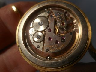 Vintage Men ' s 18K Gold Glycine Bienne - Geneve 35439 Watch keeps time missing knob 8