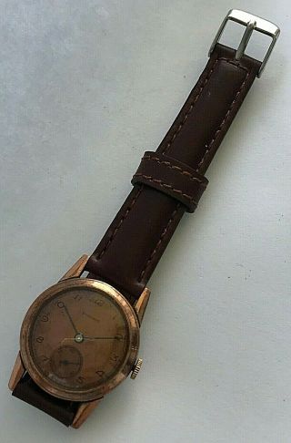 Vintage Coronet rose Gold filled / stainless steel mens watch,  cal.  930 2