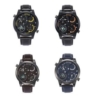 Fashion Luxury Men Women Compass Watchs Dual Time Sports Quartz Wrist Watch