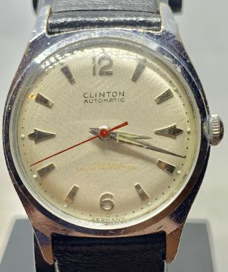 Vintage Clinton Automatic 17 Jewel Shock Protected Wristwatch