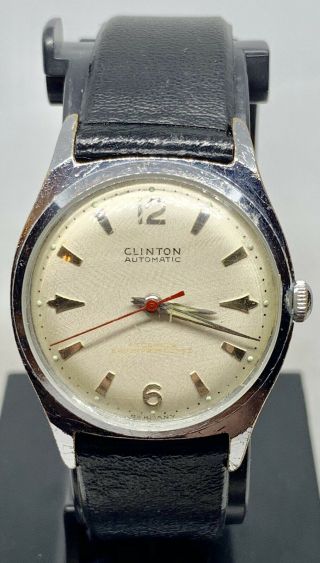 Vintage Clinton Automatic 17 Jewel Shock Protected Wristwatch 2