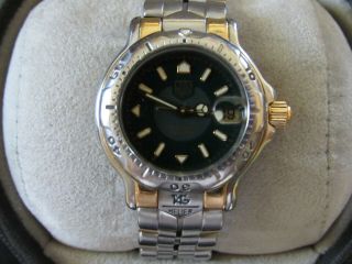 Ladies Tag Heuer Watch 6000 Automatic,  Gold And Stainless Strap,  Dark Green Face