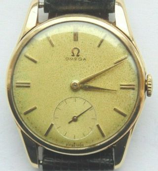 Vintage 1960 Omega 9ct Solid Gold Cased Wrist Watch