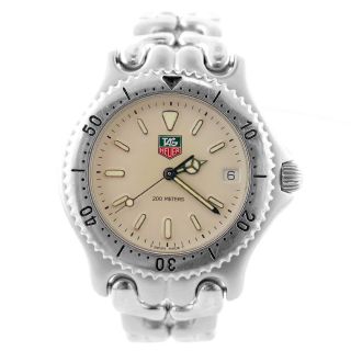 Tag Heuer Link Sel Series S99.  006m Prof Beige Dial Stainless Steel Midsize Watch