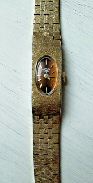 Vintage Rotary Ladies Watch.  Mechanical.  Good Order.  Adjustable Strap.