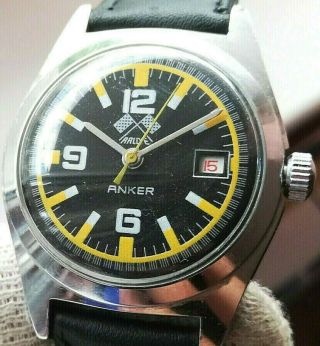 Anker " Ruhla " Old 1970 " S Germany Mechanical Wrist Watch