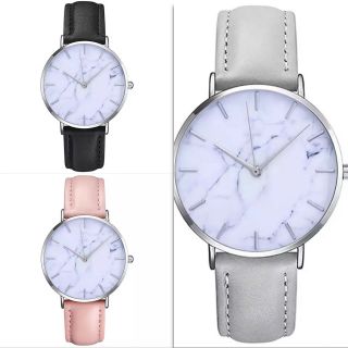 Armbanduhr Uhr Damenuhr Armband Kunst - Lederarmband Silber Weiß Grau Rosa Schwarz