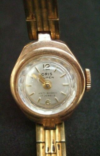 ORIS Lunette Plaque G 10 Microns FOND ACIER INOX 17 Jewell Vintage Watch 2