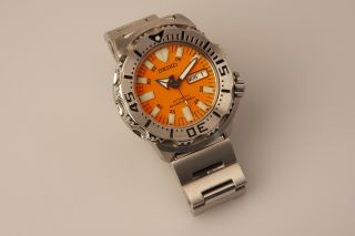 Seiko Orange Monster Automatic Stainless Steel Diver 