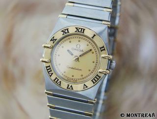 Omega Constellation 18k And Stainless Steel Swiss Made Lady Quartz Watch S216
