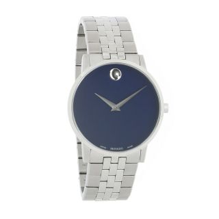 Movado Museum Classic Series Mens Blue Dial Swiss Quartz Watch 0607212