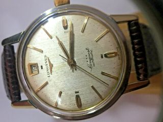 Vintage Longines Conquest Automatic Cal 291 - 9026 Gold and steel Watch Mens 12