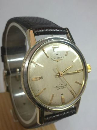 Vintage Longines Conquest Automatic Cal 291 - 9026 Gold and steel Watch Mens 2