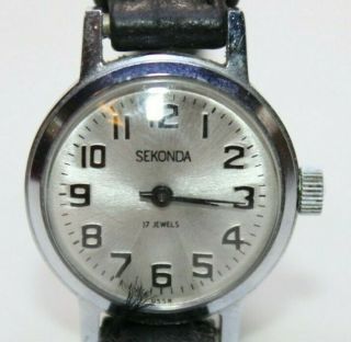 Vintage Sekonda Ladies Mechanical Wristwatch 17 Jewels Made In Ussr