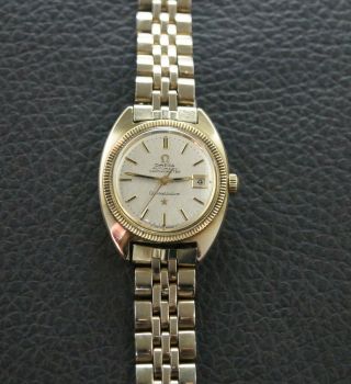 VINTAGE OMEGA CONSTELLATION GOLD/STEEL AUTOMATIC CAL.  682 TEXTURED DIAL REF.  56801 5