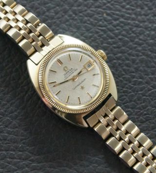VINTAGE OMEGA CONSTELLATION GOLD/STEEL AUTOMATIC CAL.  682 TEXTURED DIAL REF.  56801 6
